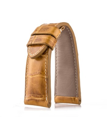 ​Panerai Radiomir & Luminor - Leather watch band - Alligator special tanning waxed (grey, brown, green) Voir les baskets