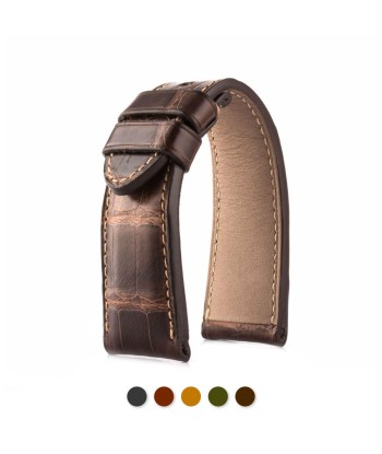 ​Panerai Radiomir & Luminor - Leather watch band - Alligator special tanning waxed (grey, brown, green) Voir les baskets