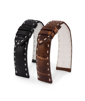 ​Leather watch band - Paddock - Alligator (black, brown) suggérées chez