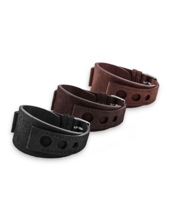 ​Bund vintage "racing" - Leather watch band - Calf (black, brown) outlet