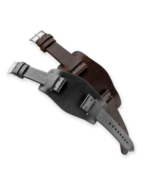 ​Bund vintage strap - Leather watch band - Calf (black, dark brown) shop