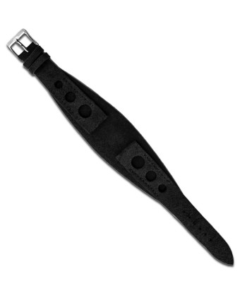 ​Bund vintage "racing" - Leather watch band - Calf (black, brown) outlet