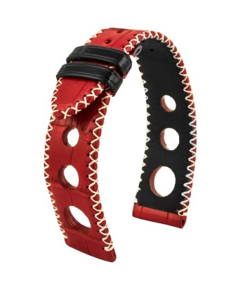 ​Leather watch strap - Formula 1 Monaco - Alligator (black / red) paiement sécurisé