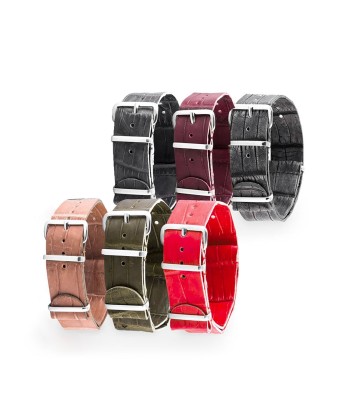 ​Leather 100% Wild nato strap - Wild alligator (black, brown, blue, grey...) les ligaments