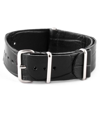 ​Leather 100% Wild nato strap - Wild alligator (black, brown, blue, grey...) les ligaments