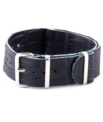 ​Leather 100% Wild nato strap - Wild alligator (black, brown, blue, grey...) les ligaments