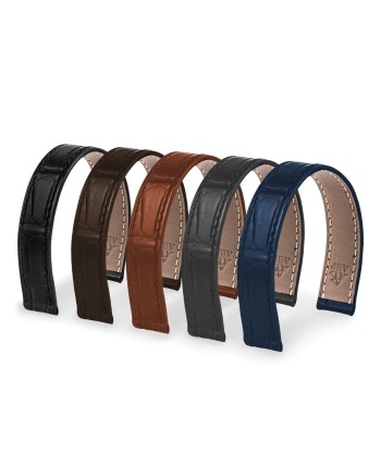 Leather watch band - Poiray - Alligator (black, brown, grey, blue) hantent personnes