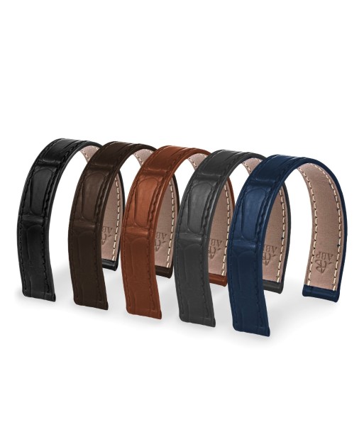 Leather watch band - Poiray - Alligator (black, brown, grey, blue) hantent personnes