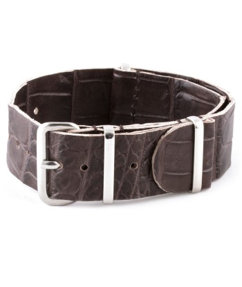 ​Leather 100% Wild nato strap - Wild alligator (black, brown, blue, grey...) les ligaments