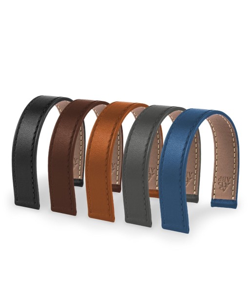 ​Leather watch band - Poiray - Calf (black, brown, grey, blue) la colonne vertébrale