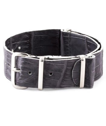 ​Leather 100% Wild nato strap - Wild alligator (black, brown, blue, grey...) les ligaments