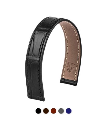 Leather watch band - Poiray - Alligator (black, brown, grey, blue) hantent personnes