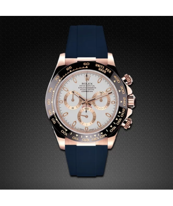 Rolex - Rubber B strap for rose gold Daytona on Leather watch band Livraison rapide