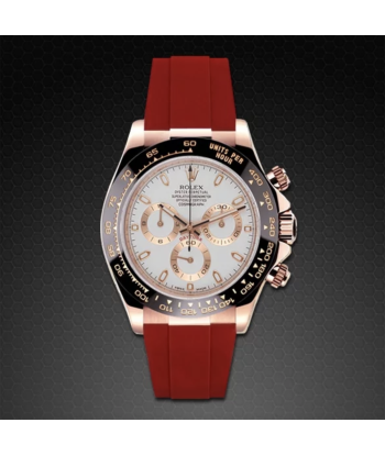 Rolex - Rubber B strap for rose gold Daytona on Leather watch band Livraison rapide