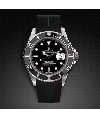 Rolex - Rubber B strap for Non-Ceramic 40mm Submariner - Tang buckle series de pas cher