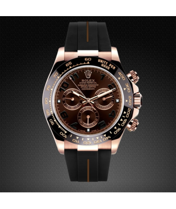 Rolex - Rubber B strap for rose gold Daytona on Leather watch band Livraison rapide