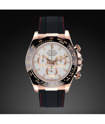 Rolex - Rubber B strap for rose gold Daytona on Leather watch band Livraison rapide