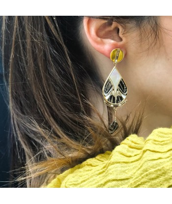 Boucles d'Oreilles HAWAÏ GM en Nacre et Plumes à prix réduit toute l'année