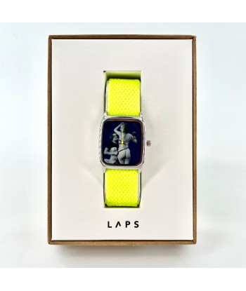 Montre OSTRA Bracelet Perlon Jaune Fluo Dans la société mordern