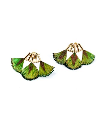 Boucles d'Oreilles Puces Paon Vert Le MVP de beaucoup