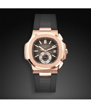 Patek Philippe - Rubber B strap for Nautilus 5980 RG de pas cher