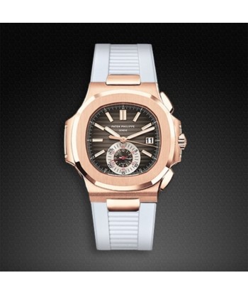 Patek Philippe - Rubber B strap for Nautilus 5980 RG de pas cher