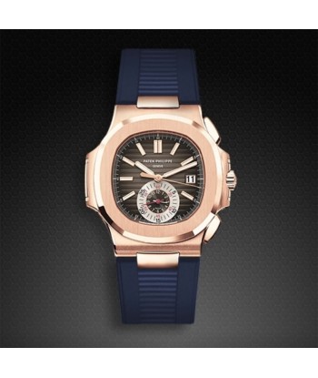 Patek Philippe - Rubber B strap for Nautilus 5980 RG de pas cher