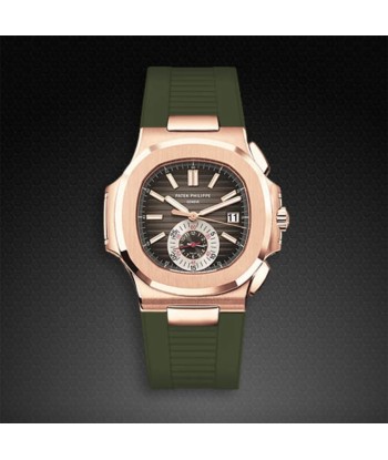 Patek Philippe - Rubber B strap for Nautilus 5980 RG de pas cher