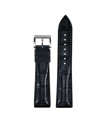 Rubber B - Rubber watch band in Alligator - Series structure with Black base les ctes