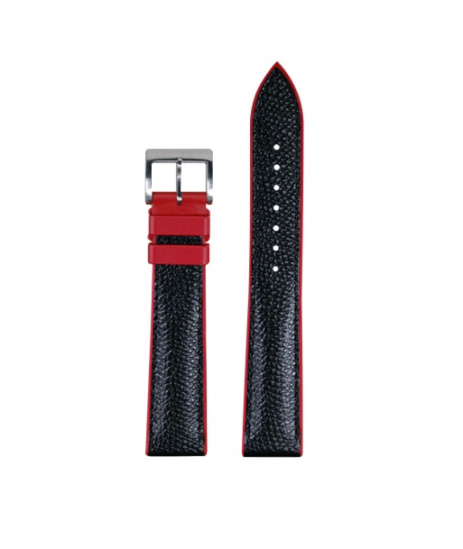 Rubber B - Rubber watch band in Calf - Series structure with Red base votre