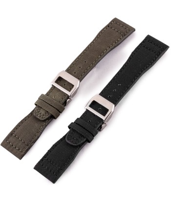 IWC Big Pilot - Cordura Type fabric watch band (black, kaki) - 22mm une grave pollution 