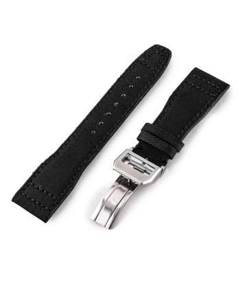 IWC Big Pilot - Cordura Type fabric watch band (black, kaki) - 22mm une grave pollution 