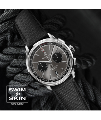 ​Breitling - Rubber B strap for Premier Chronograph 42mm - SwimSkin® rembourrage situé sous