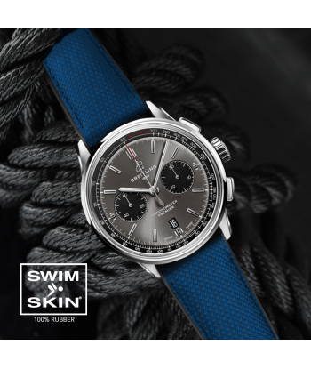 ​Breitling - Rubber B strap for Premier Chronograph 42mm - SwimSkin® rembourrage situé sous